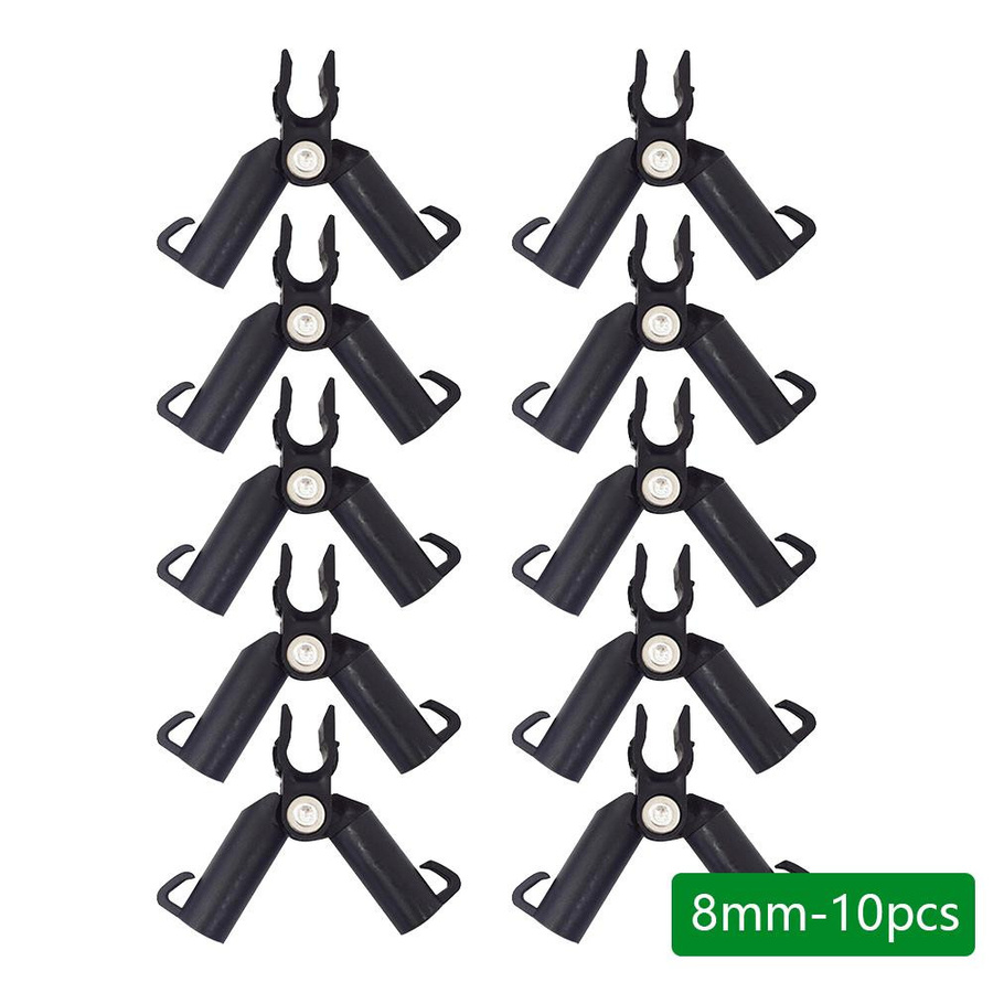 GreenYard 10er Set Klettergerüst Halterung Clips in Schwarz für Markisen, Gewächshausfolienrahmen und Sonnenschirmnetze zur Befestigung an 16mm Stahlrohren - Bild 4