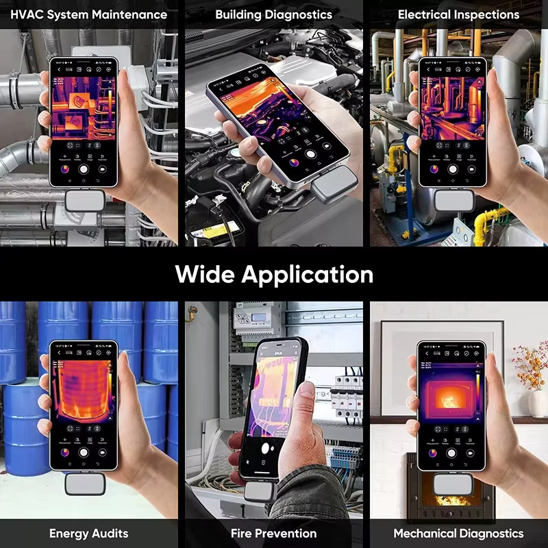 GOYOJO GW192A Wärmebildkamera für iPhone und Android, Infrarot-Wärmebildgerät für Inspektion und Reparatur, Schwarz - Bild 3