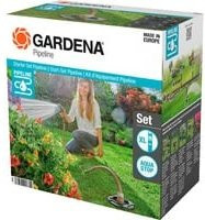 Gardena Start-Set Garten-Pipeline mit Anschlussdose und Steckkupplung, Schwarz - Bild 1