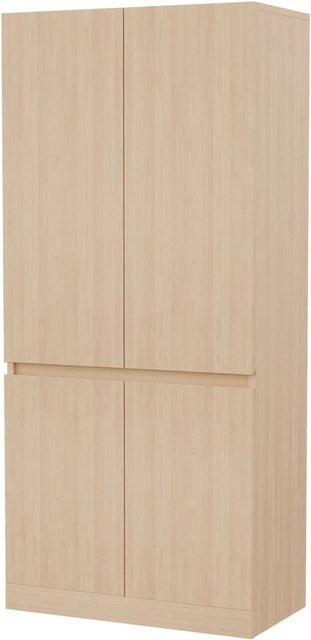 Merax Kleiderschrank mit Scharniertüren in Weiß und Beige, B/T/H: 70 x 40 x 170 cm - Bild 1