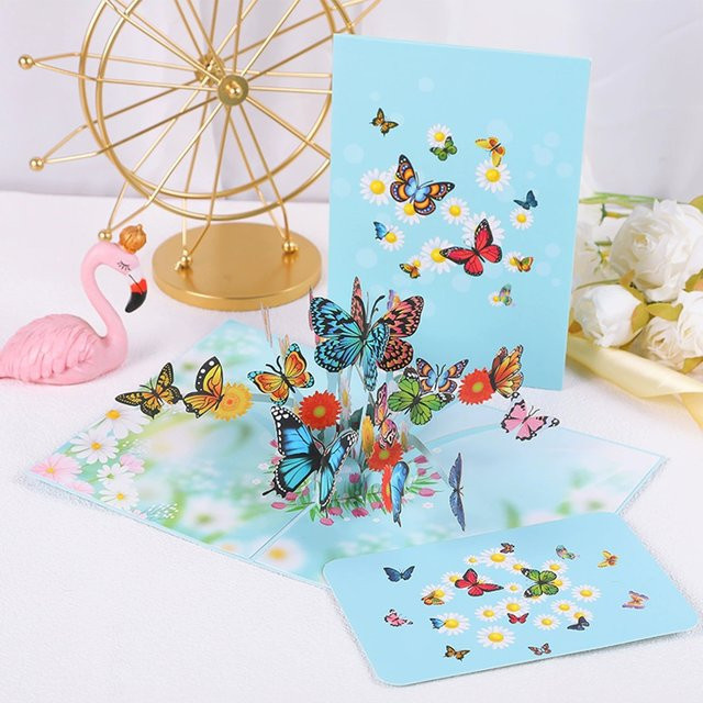 3D-Pop-Up-Grußkarte aus Papier für besondere Anlässe wie Geburtstage, Hochzeiten oder Muttertag - Bild 1