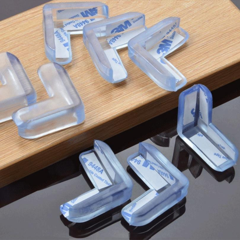 YuTao Life 036 Kindersicherheit Eckschutz aus transparentem Silikon im 4er-Pack mit selbstklebender Befestigung - Bild 4