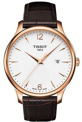 Tissot Armbanduhr, Quarz, Edelstahlgehäuse, 42 mm, Lederarmband, Herren - Bild 1
