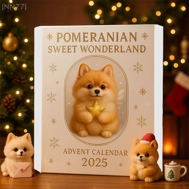 Sweet Wonderland Adventskalender 2025 für Hundeliebhaber mit Pomeranian-Motiv, Multicolor, 24 Tage - Bild 2