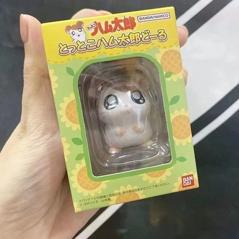 Bandai Hamtaro Anime-Figuren Set, 6-teiliges Kawaii Hamster-Figuren-Set aus Kunststoff, mehrfarbig, Schreibtisch-Dekoration und Sammlerstücke für Kinder - Bild 1