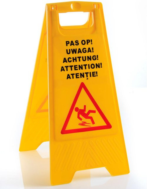 Hendi Warnschild Rutschiger Boden in Gelb aus Kunststoff - Bild 1