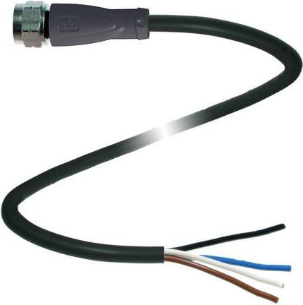 Pepperl+Fuchs 219385 Sensor-Aktor-Steckverbinder konfektioniert in Schwarz mit 4 Polen und 5 m Kabellänge - Bild 1