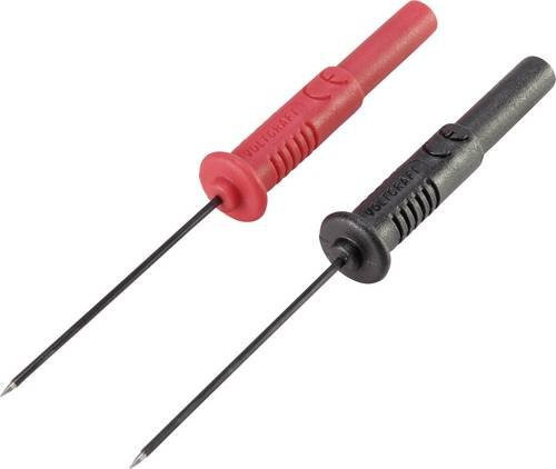 Voltcraft MSS-102 Sicherheits-Prüfspitzen-Set VC-8015055 mit 4mm Buchse, CAT II 300V, Schwarz und Rot - Bild 1