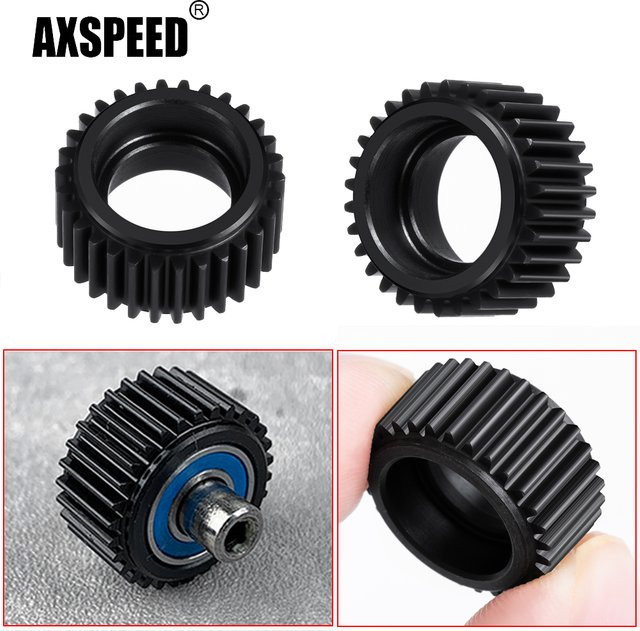 AXSPEED Stahl 30T Getriebe für Slash 2wd Bandit Rad 2 Rustler Stampede EP Nitro Street SRT 1/10 RC Monster Truck, Metall, Schwarz - Bild 1