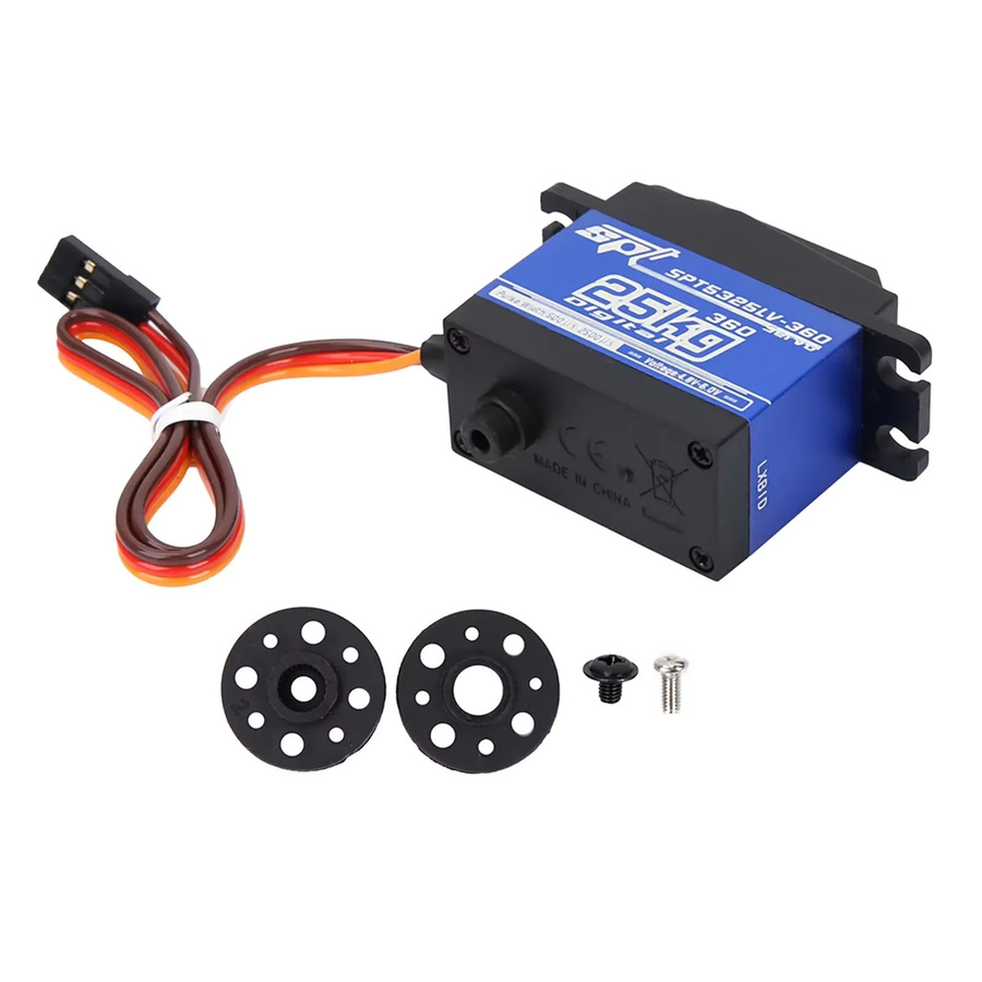 Stemedu Digitalservo, 25 kg, 360 Grad kontinuierliche Drehung, Metallgetriebe, Doppelachsen-Servos - Bild 4