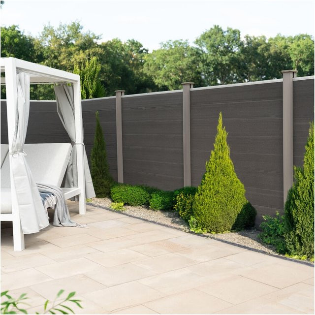 Home Deluxe WPC Sichtschutzzaun Callado Anthrazit, 4 Elemente, Höhe: 185 cm, Breite: 714 cm - Bild 1