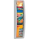 Paperflow Quickfit Prospektwandhalter mit 5 Fächern für DIN 1/3 A4, grau, H 65,0 cm x B 16,8 cm x T 9,5 cm - Bild 2