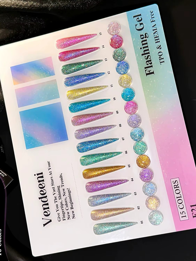 Vendeeni F21 Gel Nagellack, Schimmernd - Bild 7