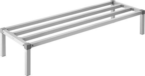 VEVOR Aluminium-Stauregal silber, kommerzielles Bodenregal für Lebensmittel, B/T/H: 152,4 x 50,8 x 30,48 cm - Bild 1