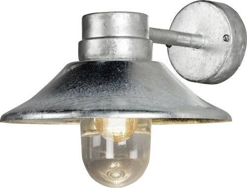 Konstsmide Vega Außenwandleuchte aus Metall in Grau, E27, 60W, B/H: 26,5 x 29 cm - Bild 1
