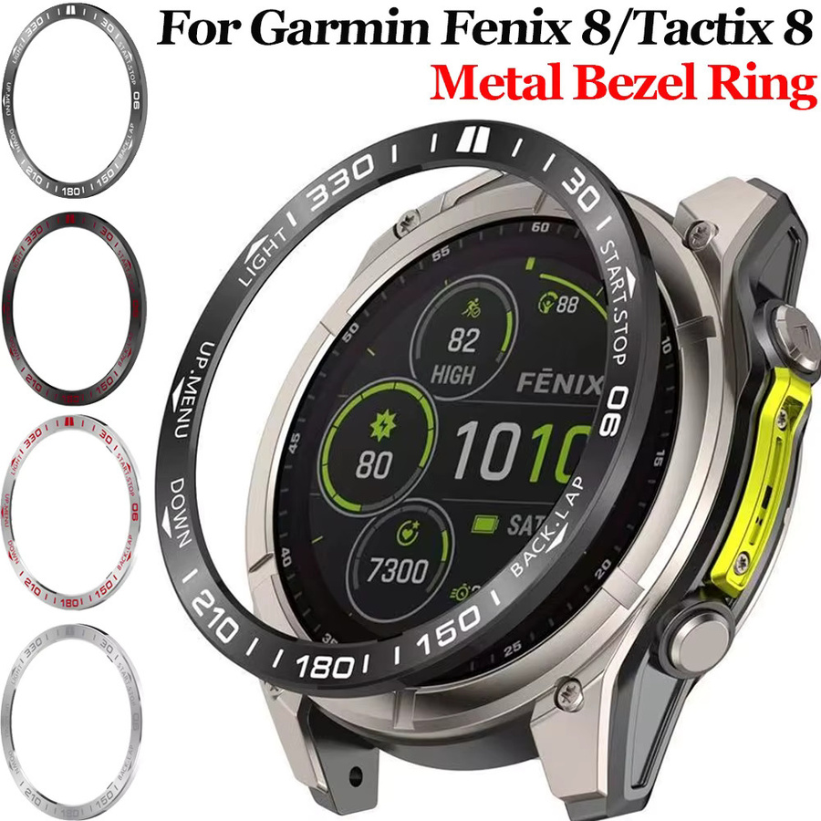 Metallrahmenring für Garmin Fenix 8, Edelstahl, Silber, Unisex - Bild 2