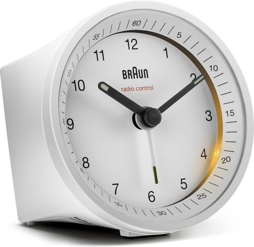 Braun Funkwecker 67010 in Weiß, rund und minimalistisch aus Kunststoff - Bild 1
