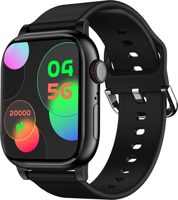 JTC-24 Smartwatch SWS14 Schwarz mit Bluetooth Telefonie, Sprachassistent, NFC Zutrittskontrolle und Wasserresistenz für Unisex - Bild 1