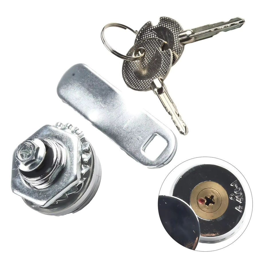 Chassis-montierte Nockenverriegelungseinheit mit Aluminiumlegierungsgehäuse und Messingzylinder in Silber - Bild 3