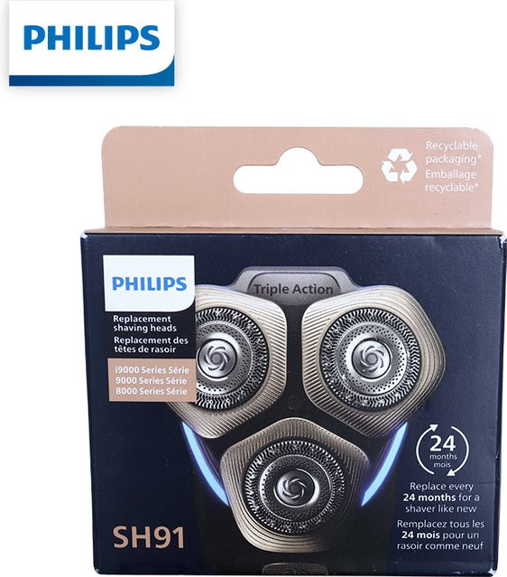 Philips SH91 Ersatz-Scherkopf mit 3 Folien und 3 Klingen für Series 9000 & Prestige SP9xxx - Bild 1