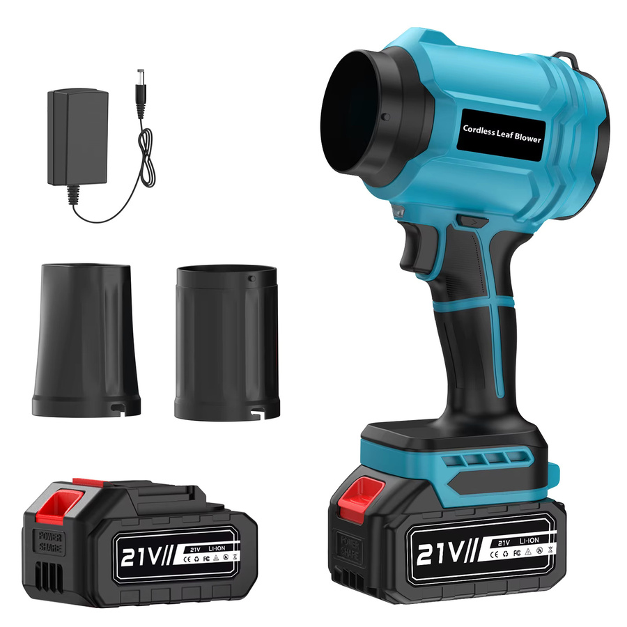 Makita Kabelloser Elektrischer Laubbläser mit 3500W Turbo-Lüfter und 2 Düsen, Blau, für 21V Akku - Bild 9