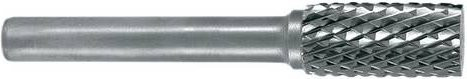Exact 72214 Frässtift Hartmetall Zylinder in Silber, Länge: 60 mm, Schaftdurchmesser: 6 mm - Bild 1