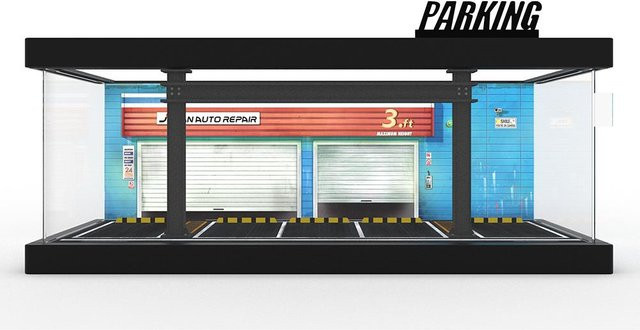 Linyi toy car, Fünfstöckige Parkgarage Miniatur-Szenenmodell, Automodell, Schwarz, ab 14 Jahren - Bild 1