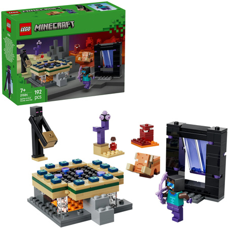 LEGO Minecraft Reise durch Nether und Endportal Konstruktionsspielzeug