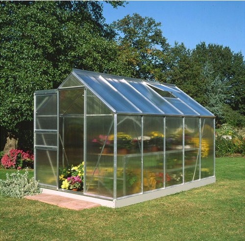 Halls Gewächshaus Popular aus Aluminium in Silber mit 6,2 m² Fläche und Polycarbonat-Stegdoppelplatten - Bild 2