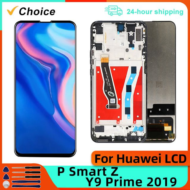 Huawei LCD-Display-Ersatzteil mit 6,59 Zoll Touchscreen-Digitizer-Baugruppe für P Smart Z und Y9 Prime 2019 in Schwarz - Bild 1