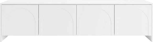Vente-unique TV-Board Nalyra Wohnzimmer Schrank in Weiß, Breite: 198 cm - Bild 1