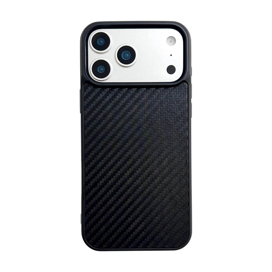 Business Schutzhülle aus Leder mit Kreuzgeflecht für Apple iPhone 17 Pro Max 16 15 14 13 12 in Schwarz mit TPU-Stoßfänger und Fallschutz - Bild 3