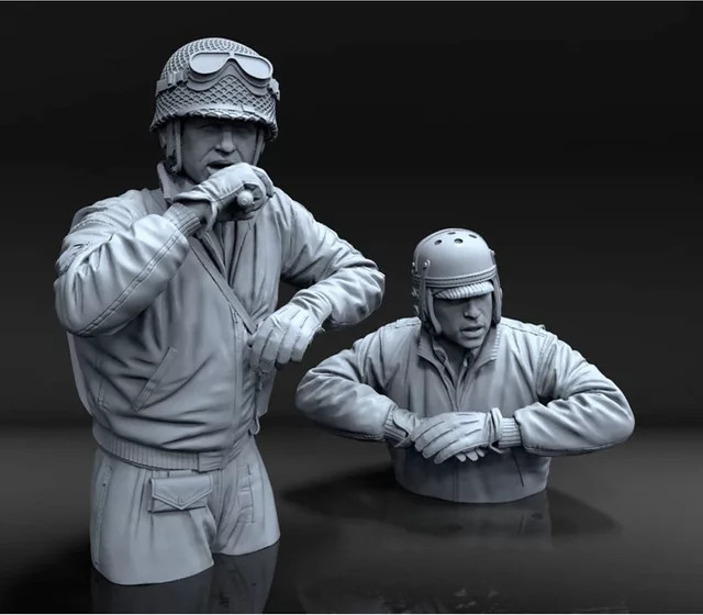 1/16 U.S. tank crew WWII, Resin Model figure soldier, Unassembled and unpainted kit - Bild 1
