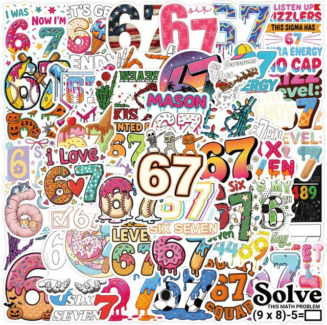 54 Stück Internet-Buzzwords-Aufkleber in Multicolour aus Papier für kreative Dekoration - Bild 1