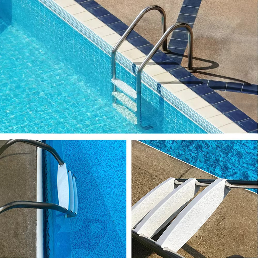 LEENKEA 3 Stück Schwimmbadleiterstufen mit rutschfesten Polka-Dot-Pedalen für oberirdische und eingelassene Schwimmbadleitern als Ersatzteile - Bild 3