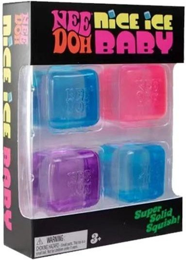 Needoh Teenie Nice Eiswürfel Fidget Spielzeug, 4er Pack Set, Squishy - Bild 1