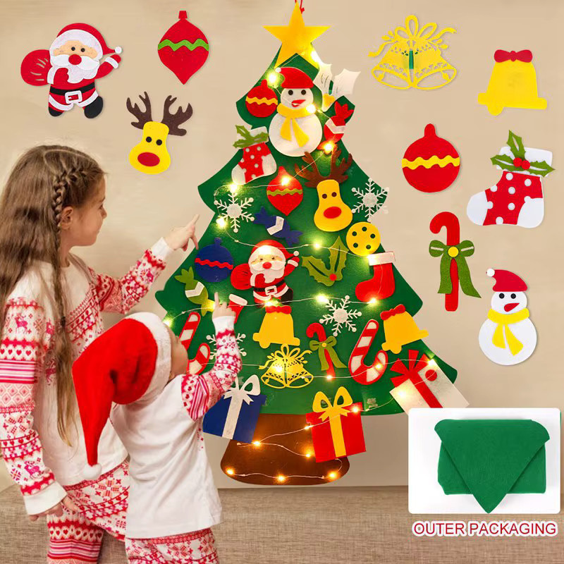 PATIMATE DIY Filzbaum mit Licht zur Weihnachtsdekoration in Multicolour - Bild 2