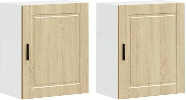 vidaXL Küchen-Hängeschränke Porto aus Holzwerkstoff in Sonoma-Eiche, 2er-Set, B/T/H: 60 x 25 x 31 cm - Bild 1