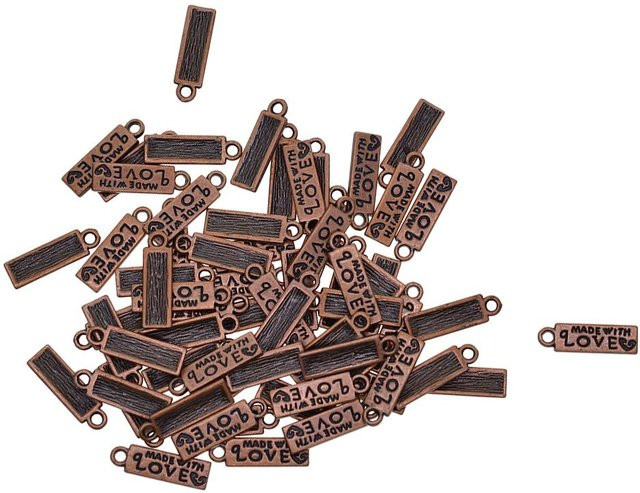 Charms-Anhänger Messing, Schwarz, Unisex - Bild 1