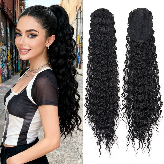 WIGSIN Haarteil Wasserwelle Kordelzug, 24 Zoll, Damen - Bild 1