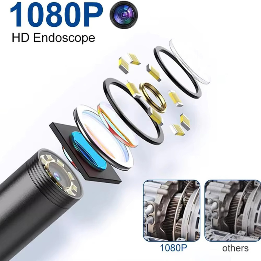 XinFe USB-C Endoskop-Kamera 1080P 2MP Inspektionskamera für Android iOS iPhone in Schwarz - Bild 2