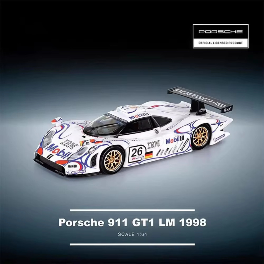 MAKEDA Porsche 911 GT1 LM 1998 Toyota Land Cruiser, Legierungsmodell, 1:64, Metall, Gummi - Bild 2