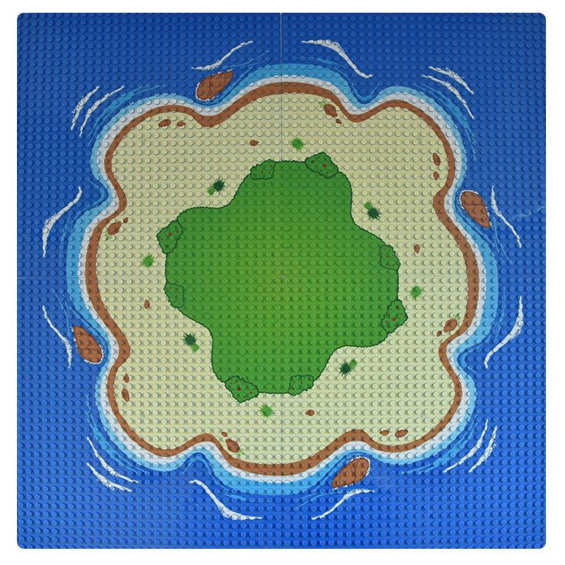 Yiran toy Strandinsel Grundplatte Bausteine 1-teiliges Set - Bild 1