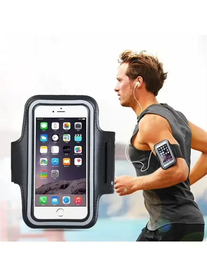 VIKEFON Atmungsaktive Lauf-Handy-Armbandtasche mit Touchscreen und Schlüsseltasche für iPhone 12-17 Pro Max und Android-Smartphones für Fitness und Workout - Bild 7