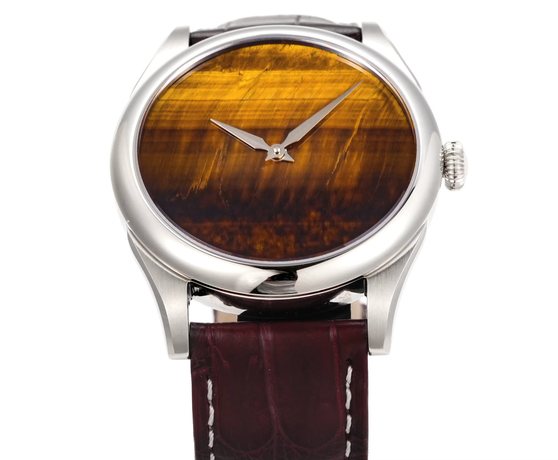 HUASUO Armbanduhr, Automatik, Edelstahl, Tigerauge, 38 mm, Herren - Bild 2