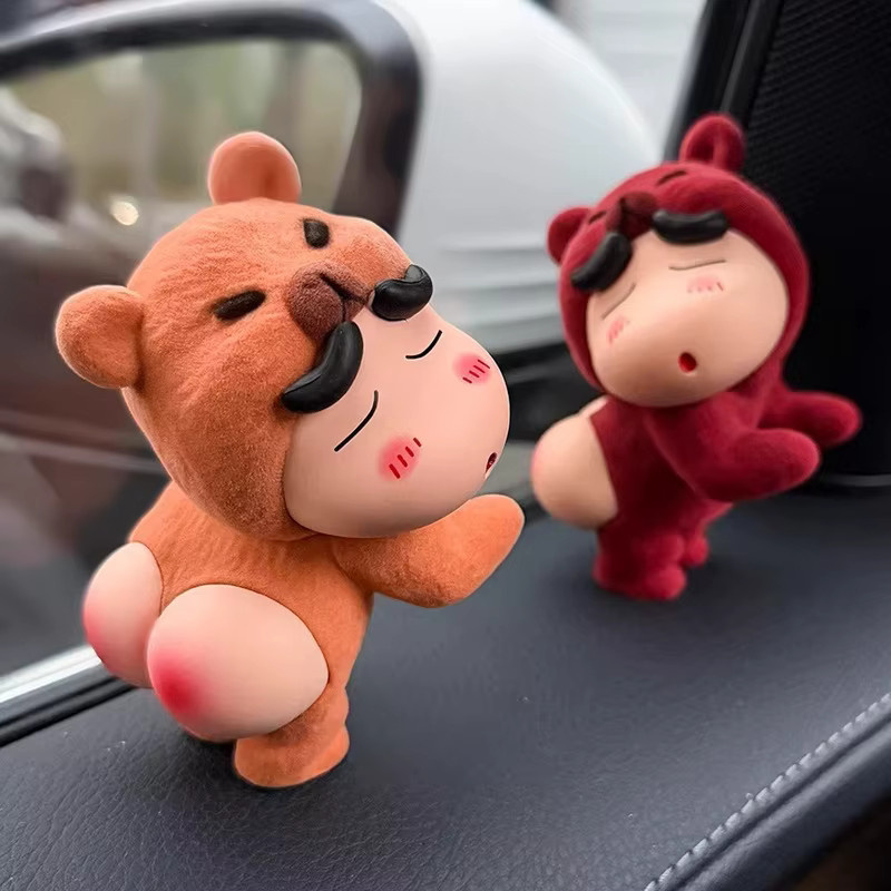 Bandai Crayon Shin Chan Beflockte Solide Bärenfigur, Spielzeugauto - Bild 2