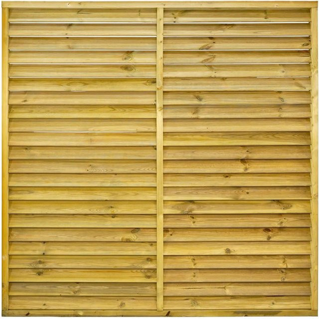 GartenLand Jalousie Rahmenzaun LINZ aus kesseldruckimprägniertem Fichtenholz in Grün, B/H: 180 x 180 cm - Bild 1