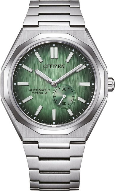 Citizen Armbanduhr Automatik, Titanium, Grün, 40 mm, Herren - Bild 1