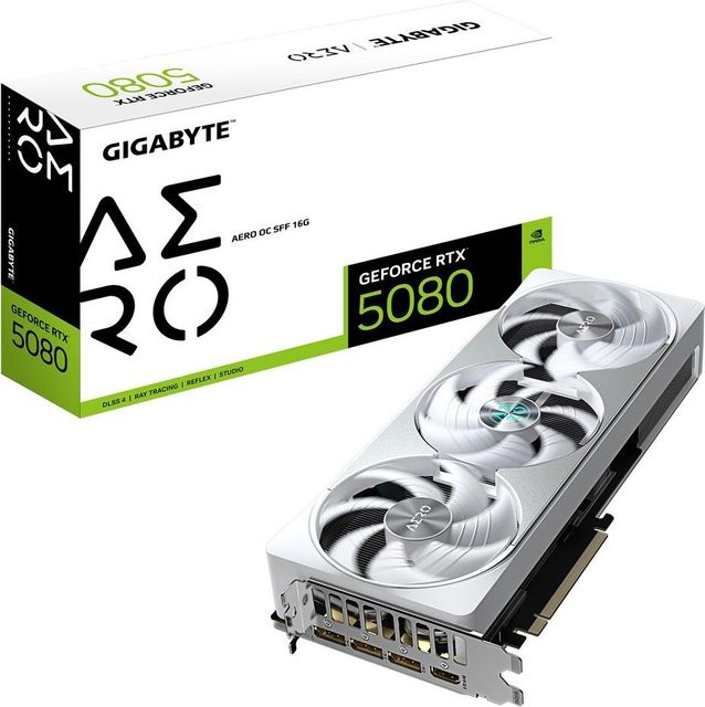 Gigabyte GeForce RTX 5080 AERO OC SFF Grafikkarte, 16 GB GDDR7, Weiß - Bild 2