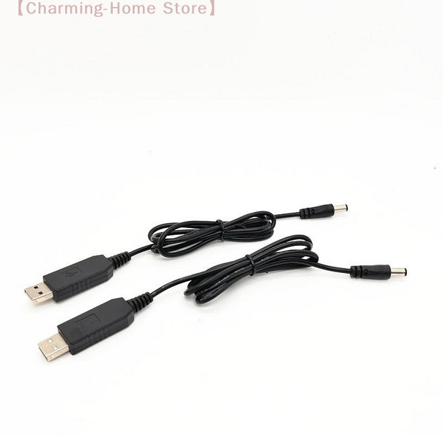 USB Boost Konverter Kabel von USB auf DC 5V zu 9V/12V in Schwarz, Anschlussgröße 5,5 x 2,1 mm - Bild 1